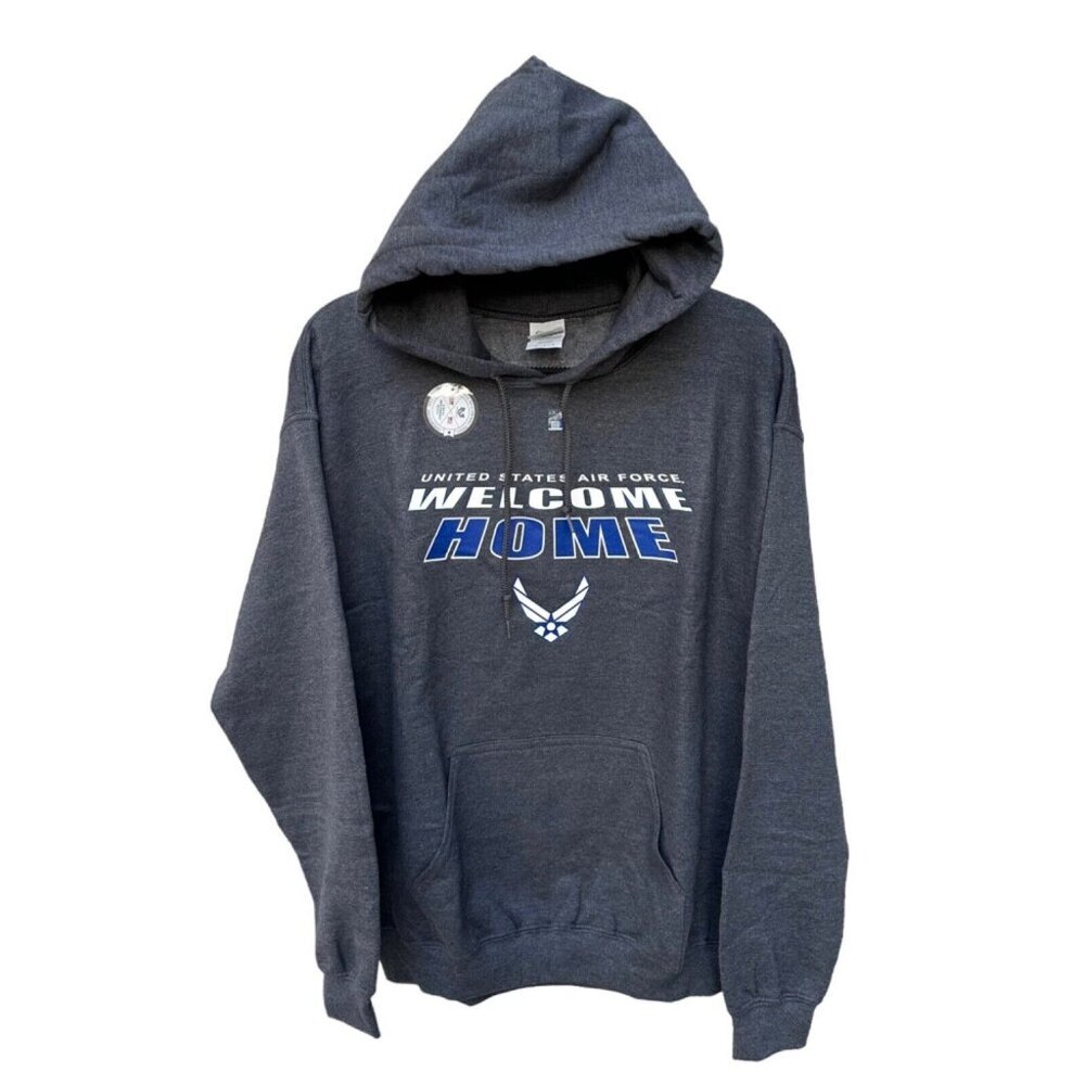 Rapid Dominance Mens Size M US Air Force Welcome Home‎ Hoodie Grey NEW